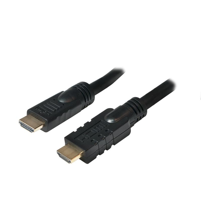 CABLU video LOGILINK, HDMI (T) la HDMI (T), 20m, conectori auriti, rezolutie maxima 4K UHD (3840 x 2160) la 30 Hz, negru, "CHA0020"