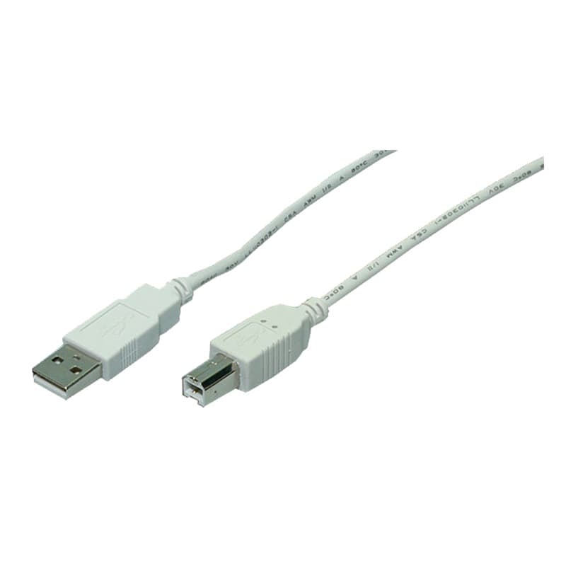 CABLU USB LOGILINK pt. imprimanta, USB 2.0 (T) la USB 2.0 Type-B (T), 5m, gri, "CU0009"