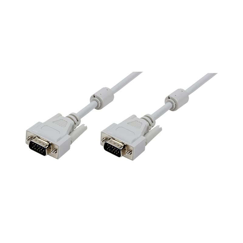 CABLU video LOGILINK, VGA (T) la VGA (T), 5m, dublu ecranat, gri, "CV0027"