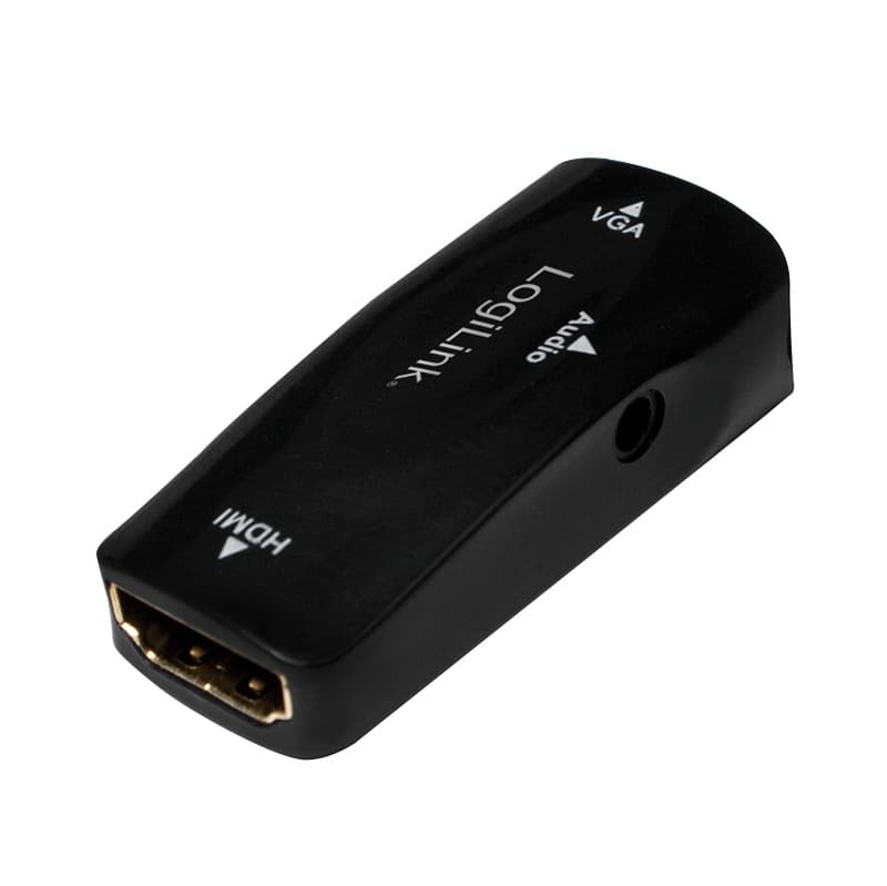 ADAPTOR video LOGILINK, HDMI (M) la VGA (M), rezolutie maxima Full HD (1920 x 1080) la 30 Hz, black, "CV0108"