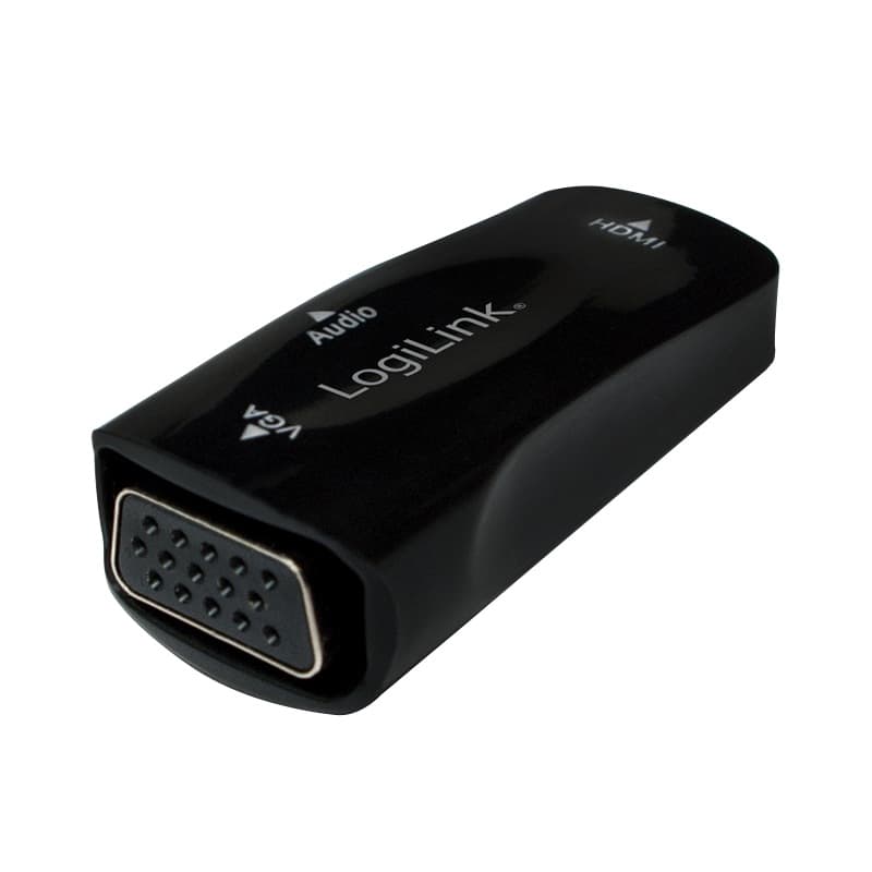ADAPTOR video LOGILINK, HDMI (M) la VGA (M), rezolutie maxima Full HD (1920 x 1080) la 30 Hz, black, "CV0108" — miniatură