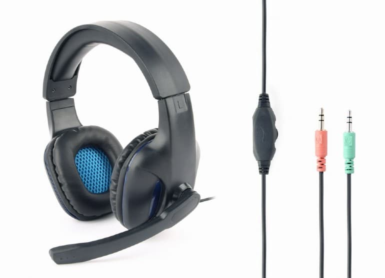 CASTI Gembird, cu fir, utilizare multimedia, microfon pe brat, conectare prin Jack 3.5 mm x 2, negru, "GHS-04"