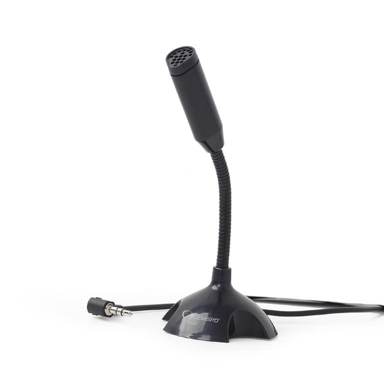 MICROFON GEMBIRD, suport tip "picior", conector Jack 3.5 mm, negru, "MIC-D-02"