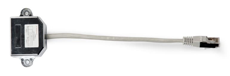 SPLITTER RJ-45 GEMBIRD pt. cablu FTP, Cat5, RJ-45 (T) | RJ-45 (M) x 2, ecranat, metal, 1 buc, "NCA-SP-02" — miniatură