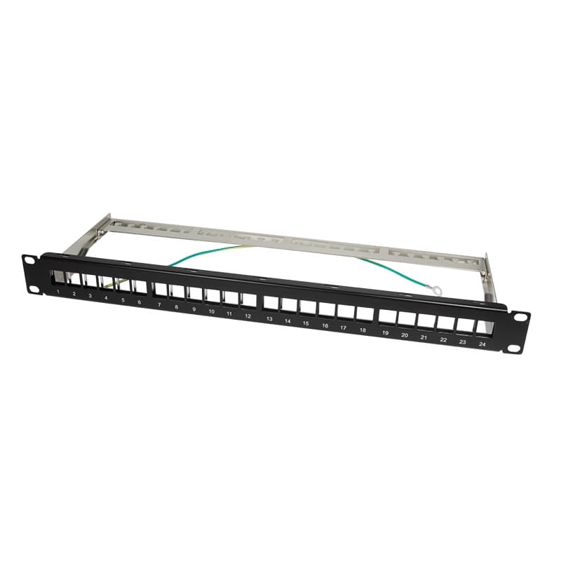 KEYSTONE PANEL LOGILINK, 1U pentru rack 19", 24 Ports, shielded, black "NK4042"