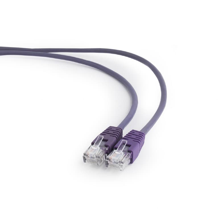 PATCH CORD UTP GEMBIRD Cat5e, cupru-aluminiu, 0.5 m, violet, AWG26, "PP12-0.5M/V"