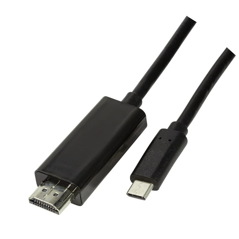 CABLU video LOGILINK, adaptor USB 3.1 Type-C (T) la HDMI (T), 1.8m, rezolutie maxima 4K UHD (3840 x 2160) la 60 Hz, negru, "UA0329"