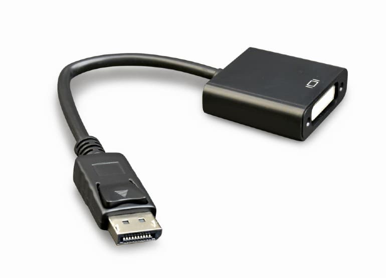CABLU video GEMBIRD, adaptor DisplayPort (T) la DVI-I DL (M), 10cm, rezolutie maxima Full HD (1920 x 1080) la 60Hz, negru, "A-DPM-DVIF-002" — miniatură