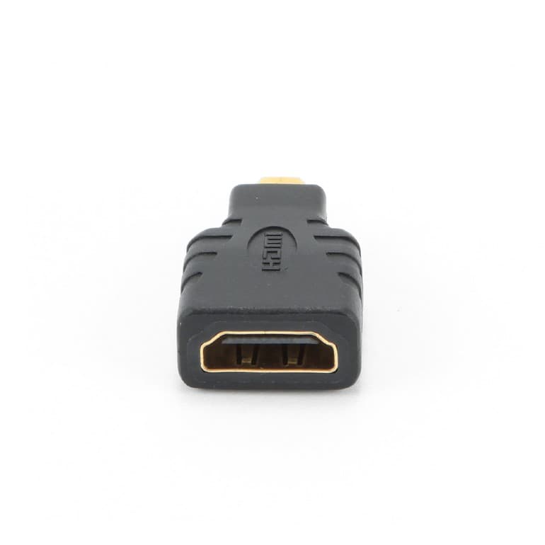 ADAPTOR video GEMBIRD, HDMI (M) la Micro-HDMI (T), conectori auriti, black, "A-HDMI-FD" — miniatură