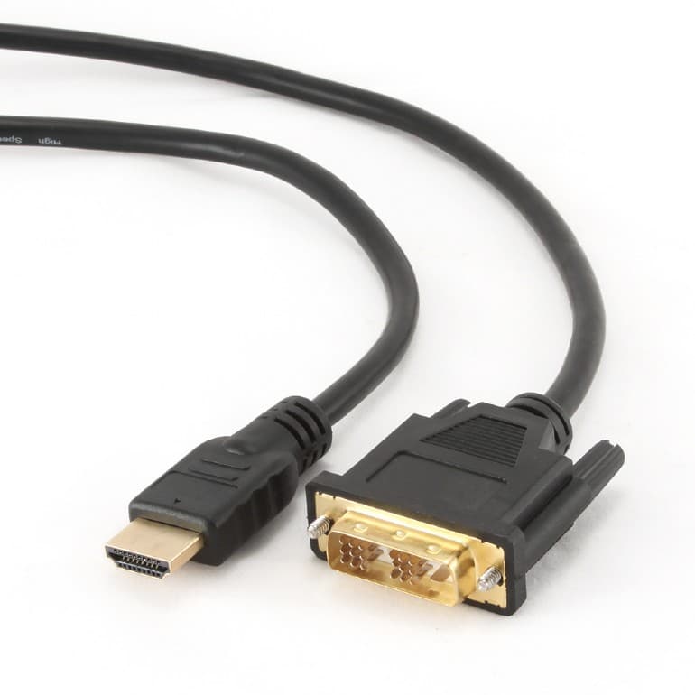CABLU video GEMBIRD, adaptor HDMI (T) la DVI-D SL (T), 4.5m, conectori auriti, negru, "CC-HDMI-DVI-15"