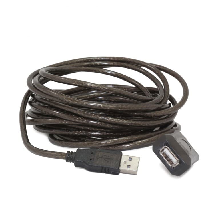 CABLU USB GEMBIRD prelungitor, USB 2.0 (T) la USB 2.0 (M), 10m, activ (permite folosirea unui cablu USB lung), black "UAE-01-10M" — miniatură