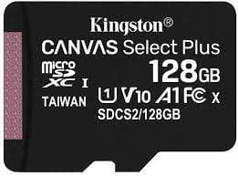 CARD MicroSD KINGSTON, 128 GB, microSDXC, clasa 10, standard UHS-I U1, "SDCS2/128GBSP"
