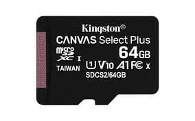 CARD MicroSD KINGSTON, 64 GB, microSDXC, clasa 10, standard UHS-I U3, "SDCS2/64GBSP"