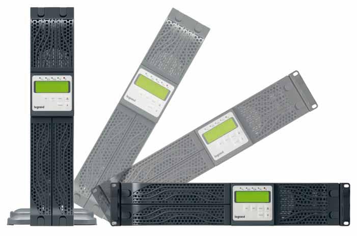 UPS LEGRAND, "DAKER DK", Online cu sinusoida pura, tower, rack, 1000VA/900W, AVR, IEC x 6, 3 x baterie 12V/7.2Ah, display LCD, back-up 1 - 10 min., "000000000000310170" — miniatură