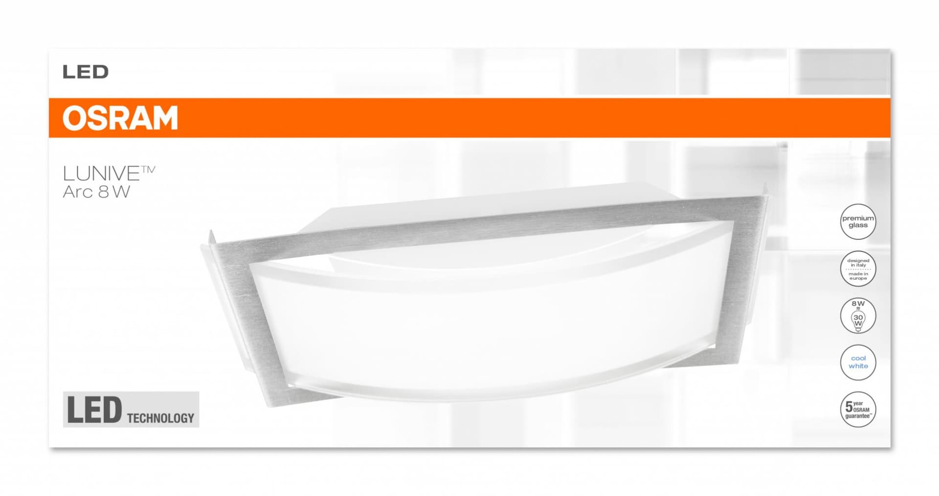 APLICA OSRAM, LED, soclu integrat, putere 8 W, tip lumina alb, 400 lumeni, alimentare 220 - 230 V, "000004052899374522" — miniatură