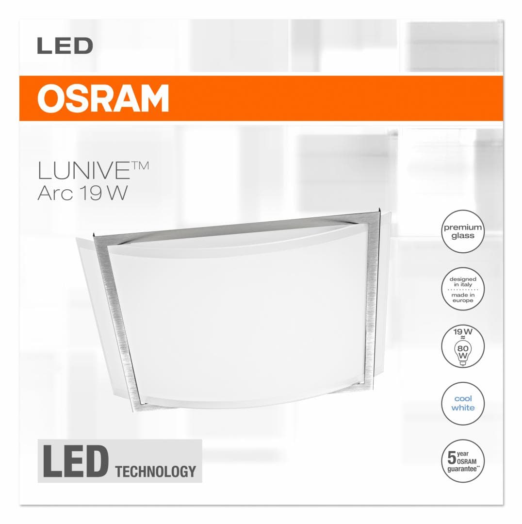 PANOU LED OSRAM, LED, soclu integrat, putere 19 W, tip lumina alb, 1.200 lumeni, alimentare 220 - 230 V, "000004052899374638"