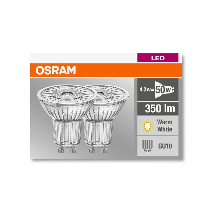 SET 2 SPOTURI incastrate LED Osram, soclu GU10, putere 4.3W, forma spot, lumina alb calda, alimentare 220 - 240 V, "000004052899972087"