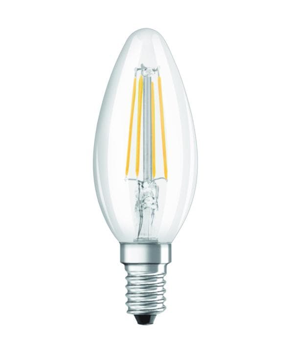 BEC LED Osram, soclu E14, putere 4W, forma lumanare, lumina alb calda, alimentare 220 - 240 V, "000004058075288706" — miniatură