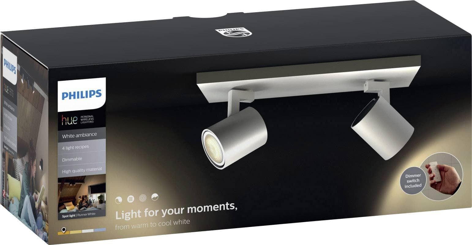 APLICA smart PHILIPS, LED, soclu GU10, putere 5.5 W x 2, tip lumina alb, 500 lumeni, alimentare 220 - 230 V, "000008718696159262" — miniatură