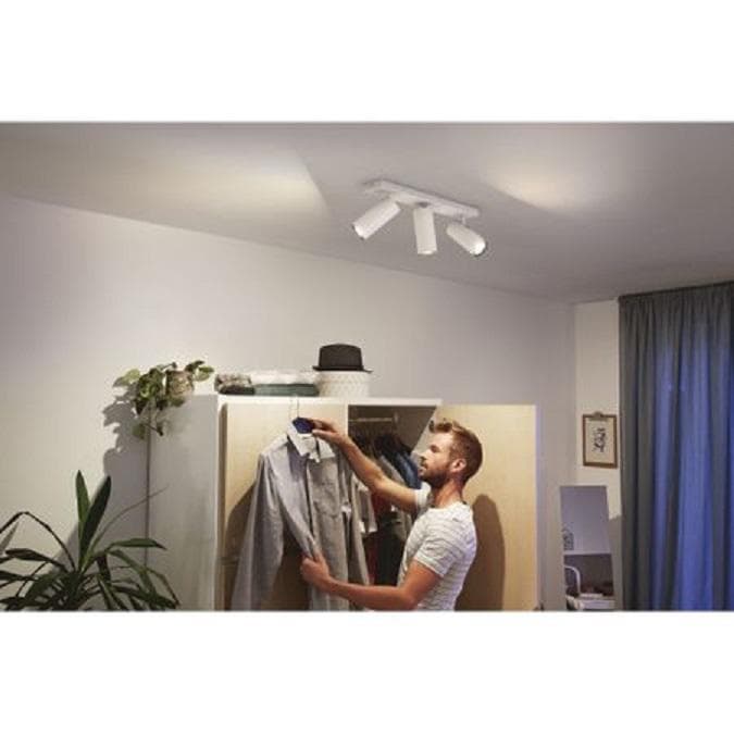 APLICA smart PHILIPS, LED, soclu GU10, putere 5.5 W x 3, tip lumina alb, 750 lumeni, alimentare 220 - 230 V, "000008718696164082" — miniatură
