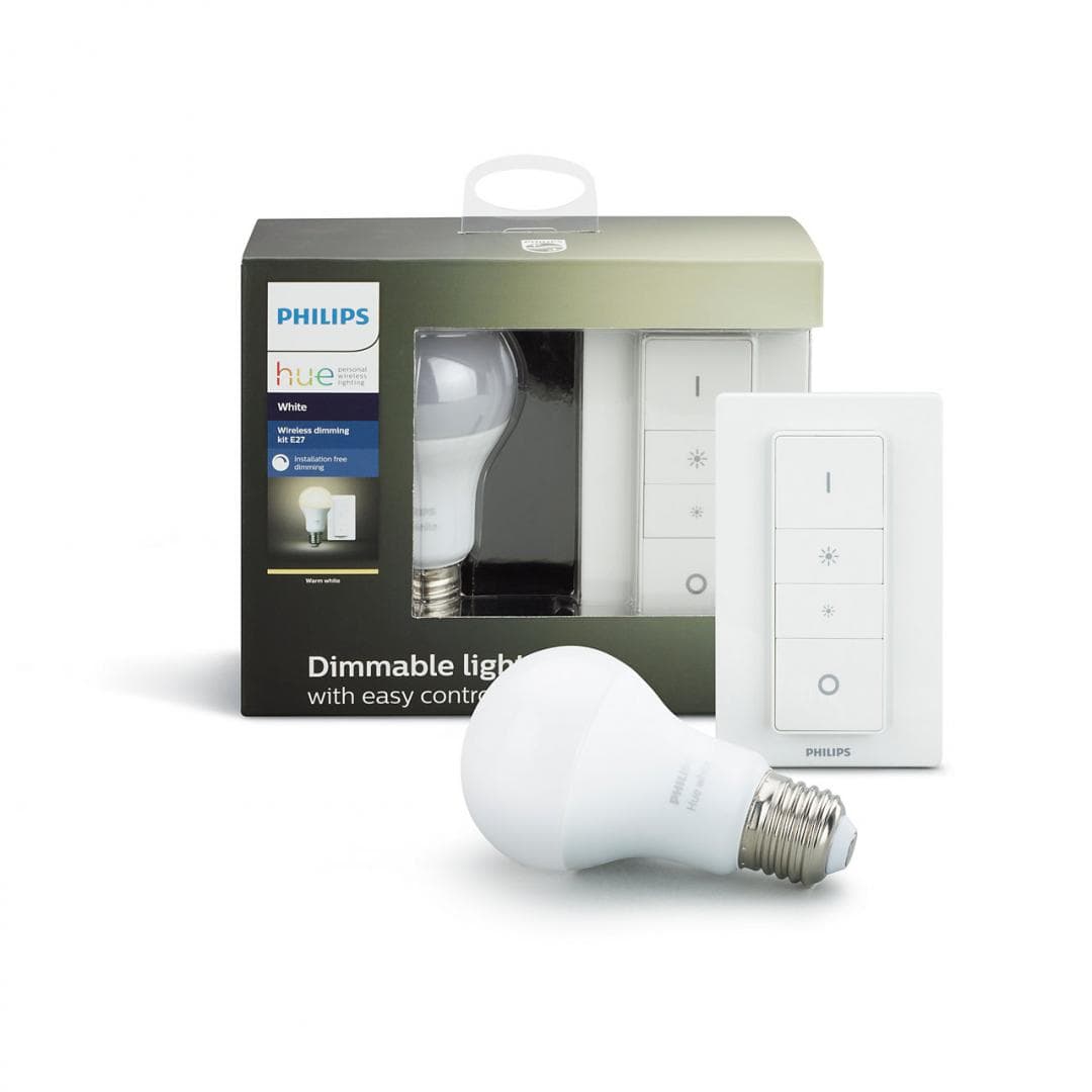 KIT smart LED Philips, soclu E27, putere 9W, forma clasic, lumina alb calda, alimentare 220 - 240 V, "000008718696452523"
