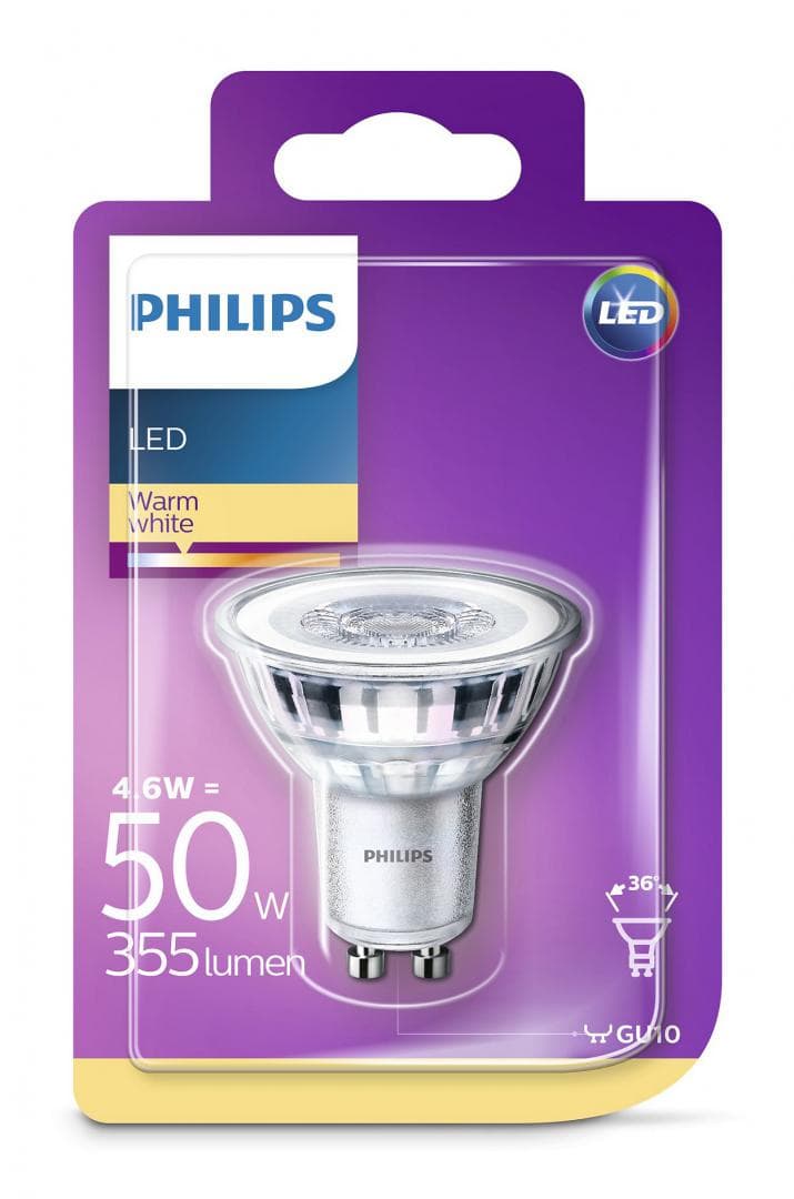 SPOT incastrat LED Philips, soclu GU10, putere 5W, forma spot, lumina alb calda, alimentare 220 - 240 V, "000008718696582572" — miniatură