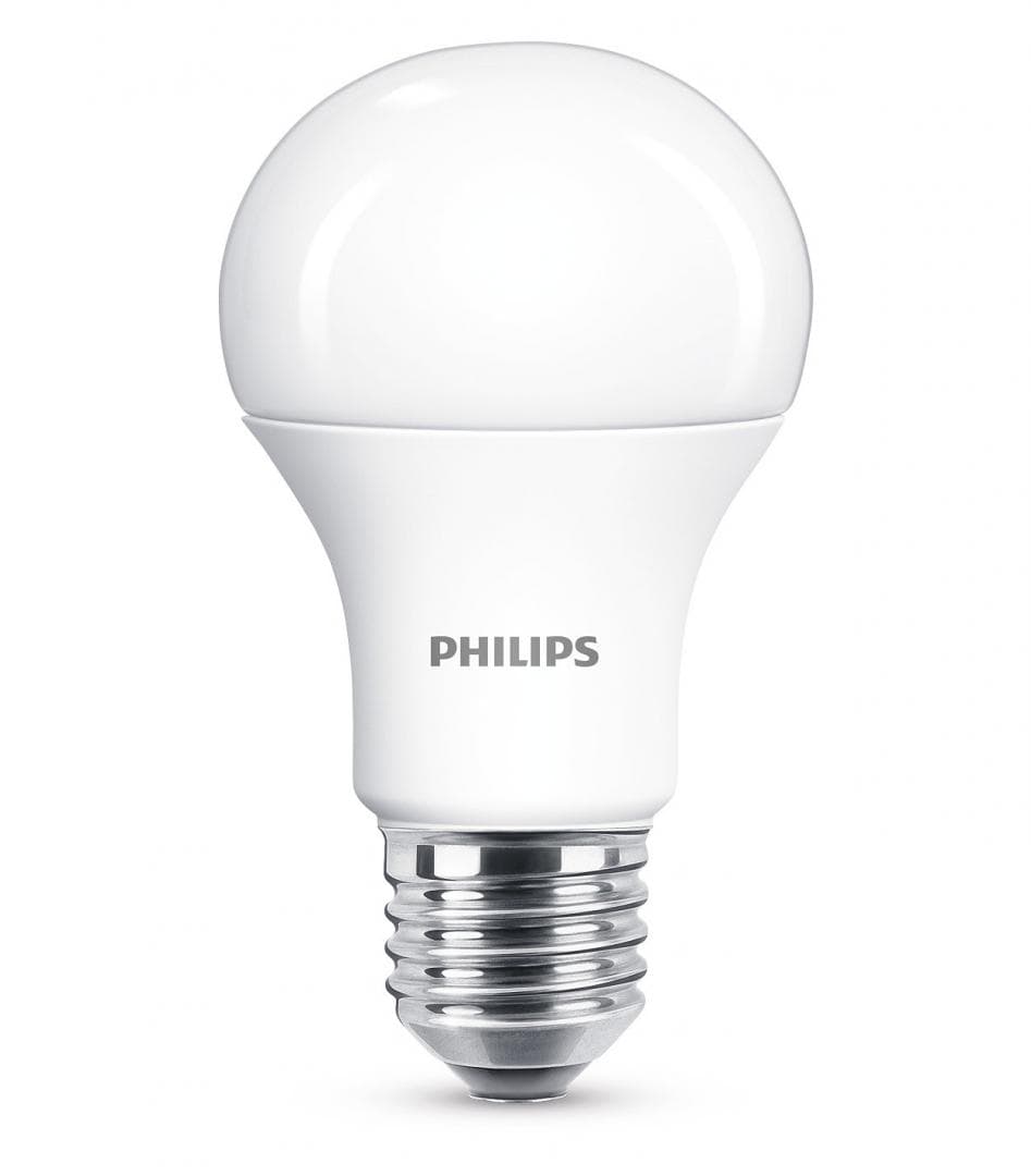 SET 6 becuri LED Philips, soclu E27, putere 11W, forma clasic, lumina alb calda, alimentare 220 - 240 V, "000008718696586297" — miniatură