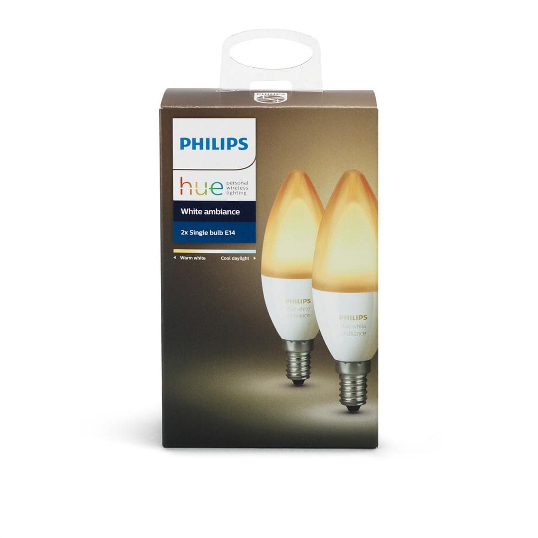 SET 2 KIT smart LED Philips, soclu E14, putere 6W, forma clasic, lumina toate nuantele de alb, alimentare 220 - 240 V, "000008718696695265" — miniatură