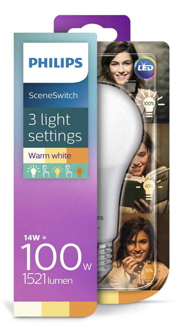 BEC LED Philips, soclu E27, putere 3.5W, 7W, 14W, forma clasic, lumina alb calda, alimentare 220 - 240 V, "000008718696706794"