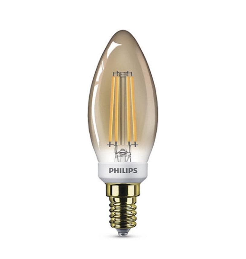 BEC LED Philips, soclu E14, putere 5W, forma lumanare, lumina alb calda, alimentare 220 - 240 V, "000008718696750742" — miniatură