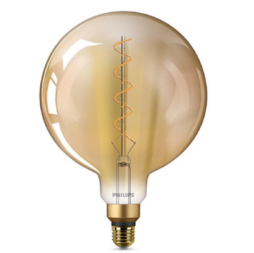BEC LED Philips, soclu E27, putere 5W, forma sferic, lumina alb calda, alimentare 220 - 240 V, "000008718696768082" — miniatură