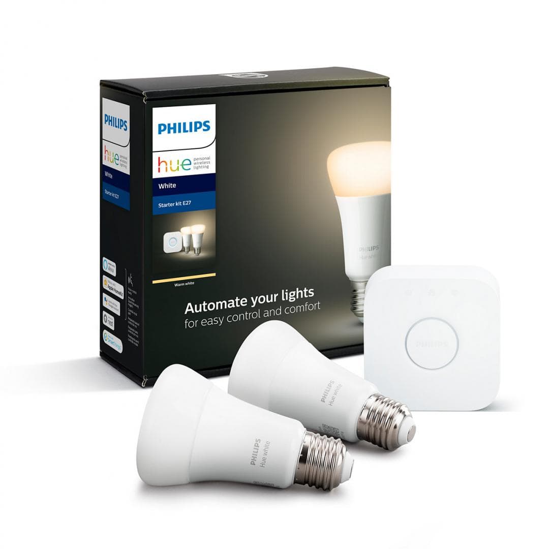 SET 2 KIT smart LED Philips, soclu E27, putere 9W, forma clasic, lumina alb calda, alimentare 220 - 240 V, "000008718696785218"
