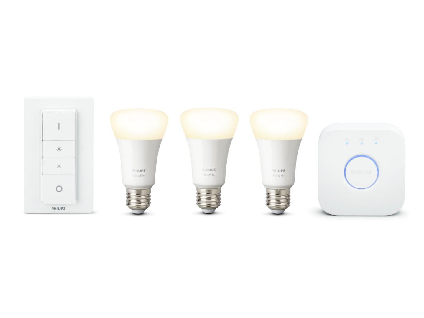 SET 3 KIT smart LED Philips, soclu E27, putere 9W, forma clasic, lumina alb calda, alimentare 220 - 240 V, "000008718696785232" — miniatură