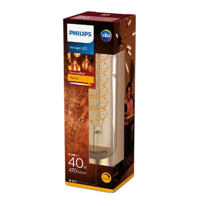 BEC LED Philips, soclu E27, putere 6.5W, forma cilindric, lumina alb calda, alimentare 220 - 240 V, "000008718696803516"