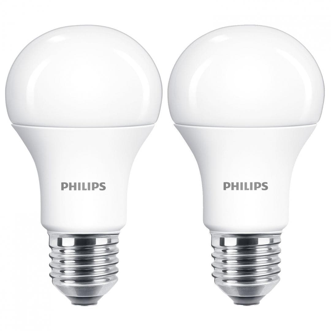 SET 2 becuri LED Philips, soclu E27, putere 12.5W, forma clasic, lumina alb rece, alimentare 220 - 240 V, "000008718696813737"