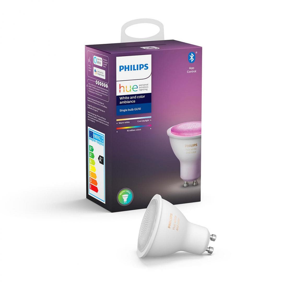 SPOT incastrat smart LED Philips, soclu GU10, putere 5.7W, forma spot, lumina multicolora, alimentare 220 - 240 V, "000008718699628659"