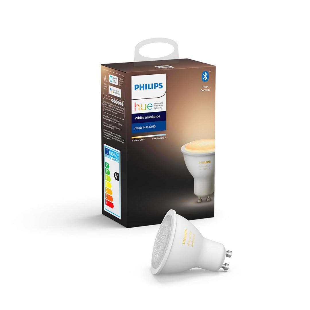 SPOT incastrat smart LED Philips, soclu GU10, putere 5W, forma spot, lumina alb calda, alimentare 220 - 240 V, "000008718699628673"