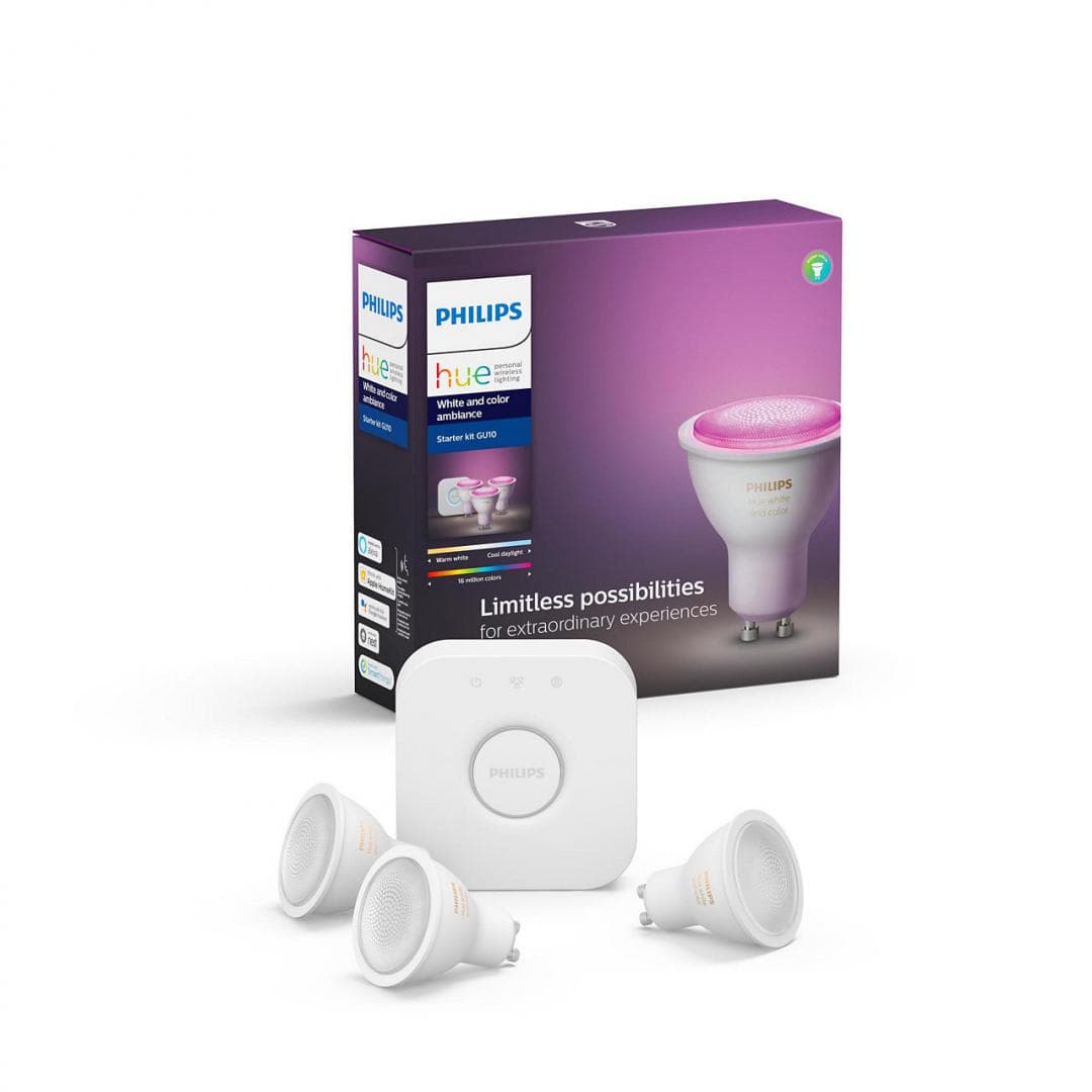 SET 3 KIT smart nespecificat Philips, soclu GU10, putere 0.5W, forma spot, lumina alb, alimentare 220 - 240 V, "000008718699629274"