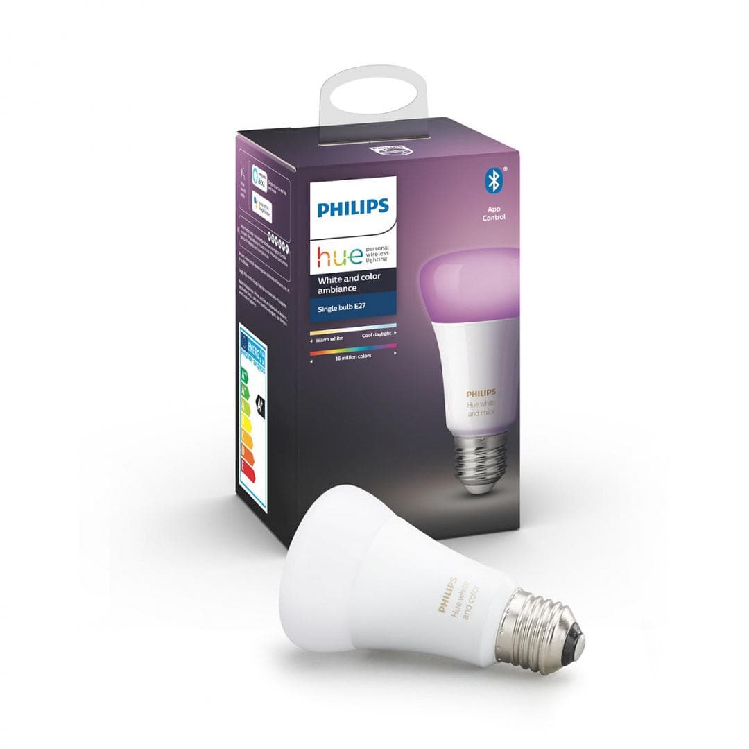 BEC smart LED Philips, soclu E27, putere 9W, forma clasic, lumina multicolora, alimentare 220 - 240 V, "000008718699673109"