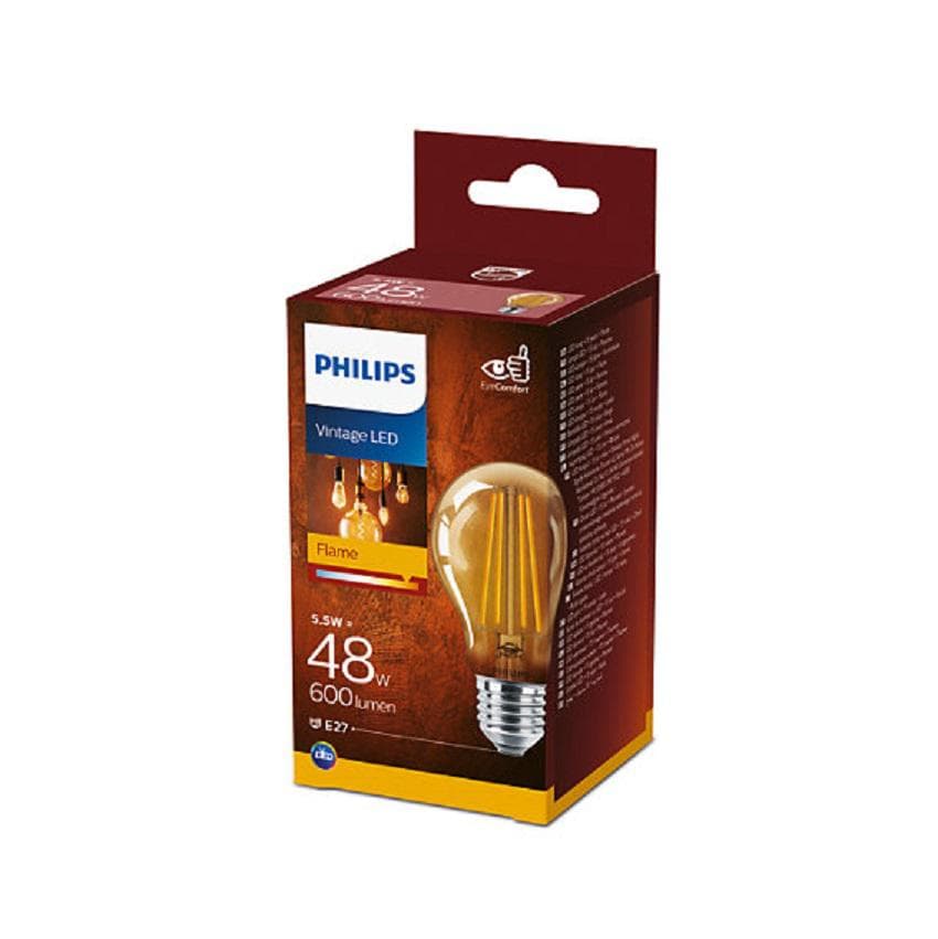 BEC LED Philips, soclu E27, putere 5.5W, forma clasic, lumina alb calda, alimentare 220 - 240 V, "000008718699673567"