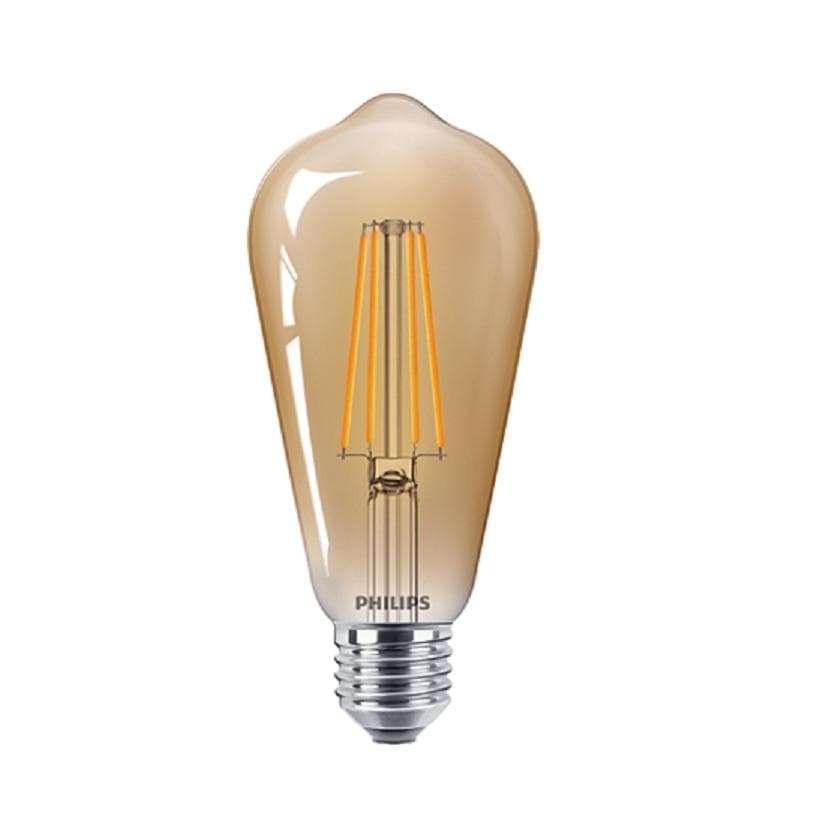 BEC LED Philips, soclu E27, putere 5.5W, forma stil lampa TV, lumina alb calda, alimentare 220 - 240 V, "000008718699673581" — miniatură