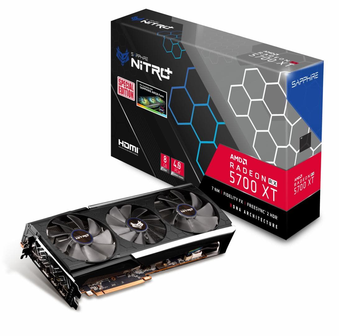 PLACA VIDEO SAPPHIRE AMD Radeon RX 5700XT SE NITRO+, 8 GB GDDR6 256 biti, PCI Express 4.0 x 16, HDMI x 2, Display Port x 2, sistem racire aer activ, "11293-05-40G"