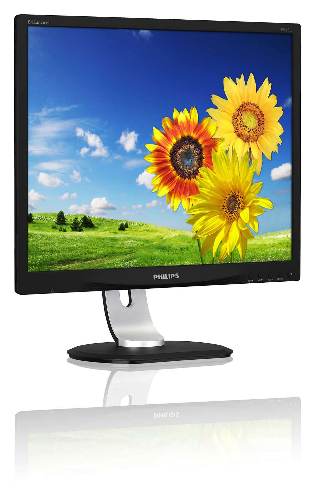 MONITOR PHILIPS 19", home, office, IPS, SXGA (1280 x 1024), clasic, 250 cd/mp, 5 ms, VGA, DVI, DisplayPort, "19P4QYEB" — miniatură