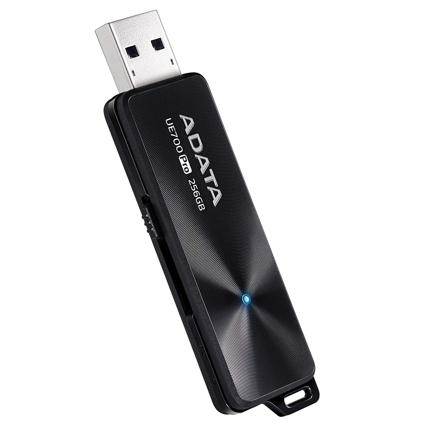 MEMORIE USB 3.2 ADATA 32 GB, retractabila, carcasa aluminiu, negru, "AUE700PRO-32G-CBK" — miniatură