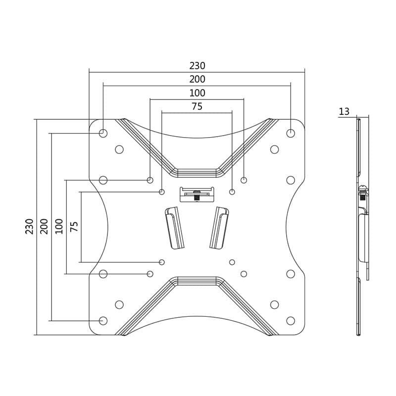 SUPORT de perete LOGILINK, pt 1 TV/monitor plat, diag. max 42 inch, fix, max 25 Kg, "BP0004" — miniatură
