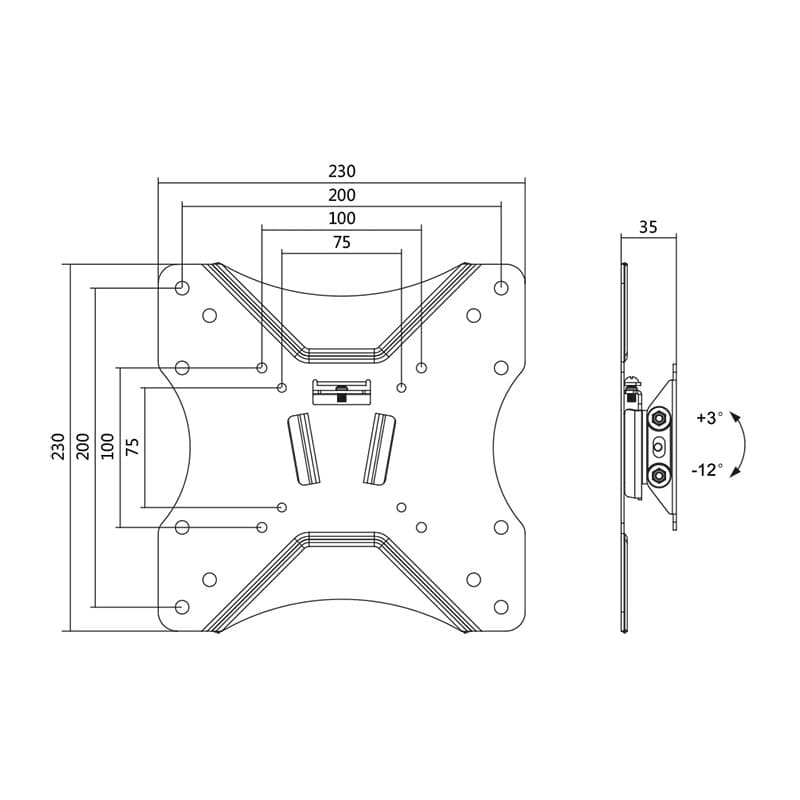 SUPORT de perete LOGILINK, pt 1 TV/monitor plat, diag. max 42 inch, inclinare, max 25 Kg, "BP0005" — miniatură