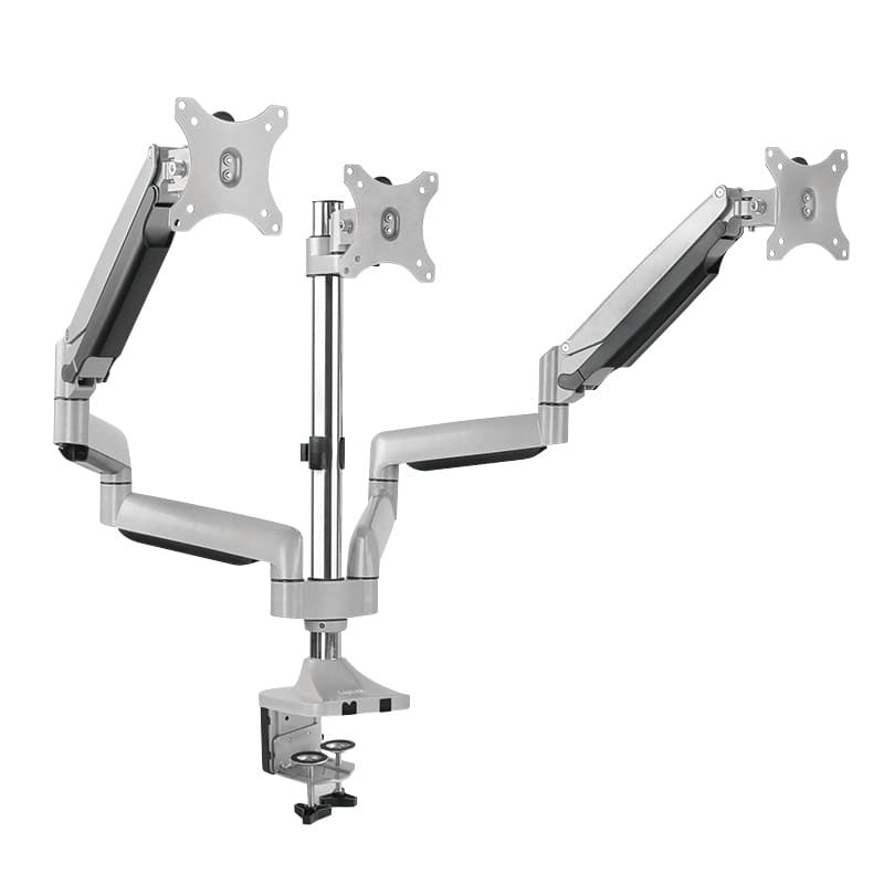 SUPORT de birou LOGILINK, pt 3 TV/monitor plat, curbat, diag. max 32 inch, rotatie, inclinare, pivotare, orizontala, verticala, totala, max 7 Kg x 3, "BP0052" — miniatură