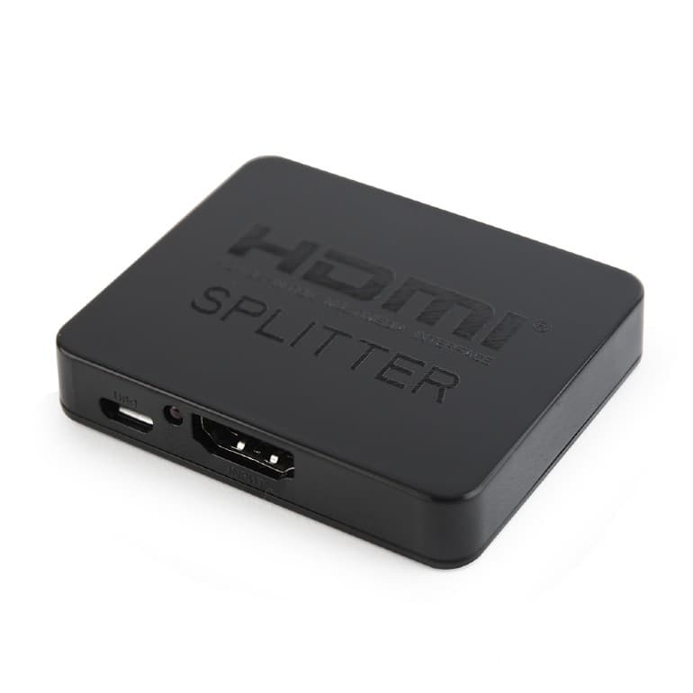 SPLITTER video GEMBIRD, split HDMI la 2 monitoare, conector 1: HDMI (M); conector 2: HDMI (M) x 2, "DSP-2PH4-03" — miniatură