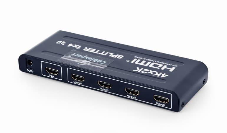 SPLITTER video GEMBIRD, split HDMI la 4 monitoare, conector intrare: HDMI (M); conector iesire: HDMI (M) x 4, "DSP-4PH4-02"