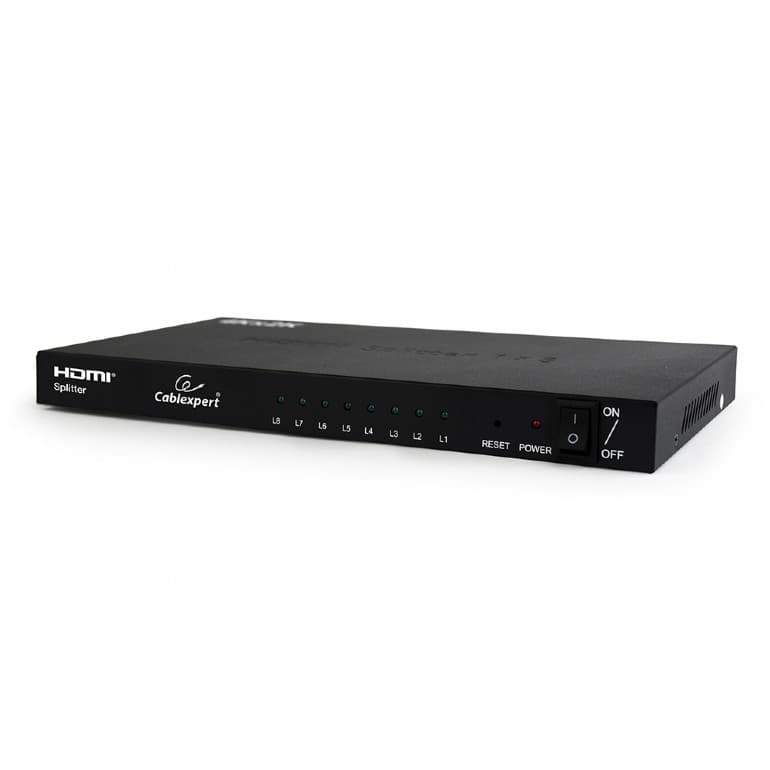SPLITTER video GEMBIRD, split HDMI la 8 monitoare, conector 1: HDMI (M); conector 2: HDMI (M) x 8, "DSP-8PH4-03"